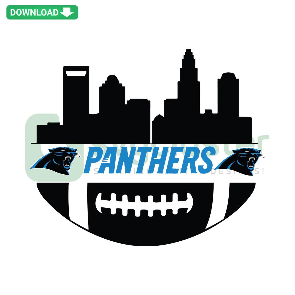 Carolina Panthers NFL Football SVG, logo graphic design featuring team colors and emblem, instant download for crafts and decorations.
