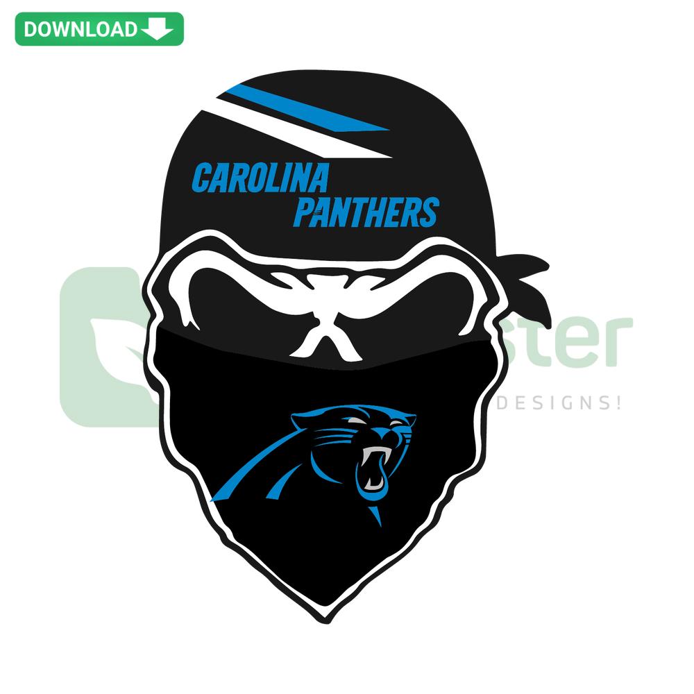 Carolina Panthers Skull SVG Design for Cricut & Scrapbooking, Unique Team-Themed Digital Download, Perfect for NFL Fans