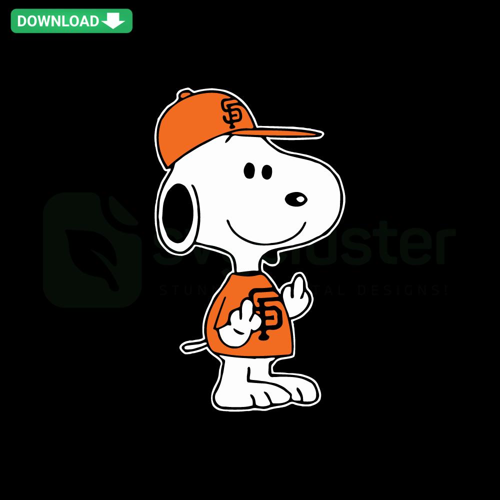 San Francisco Giants Snoopy SVG, Downloadable/Printable SVG, Cartoon Snoopy in Giants Gear, Sports Digital Art