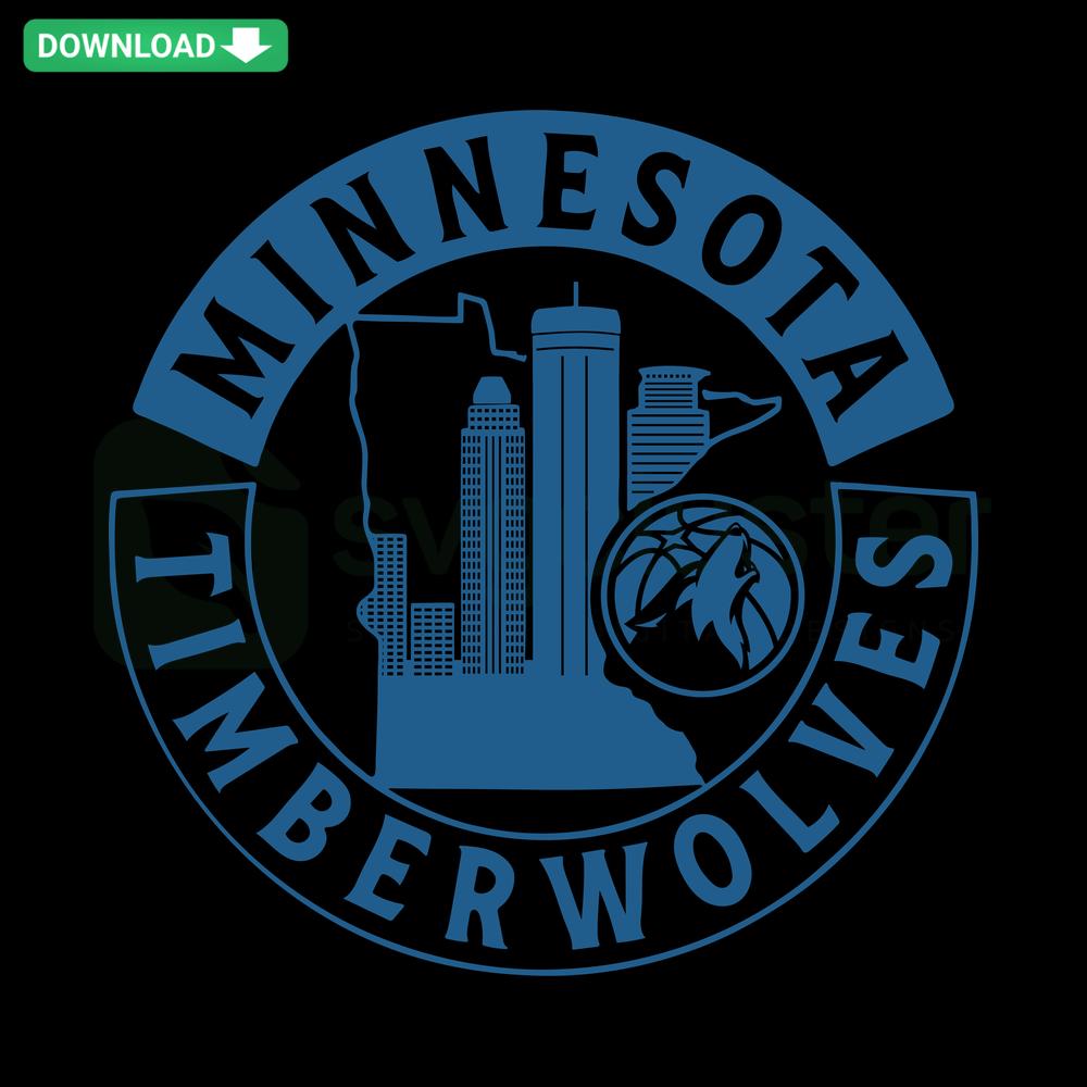 Minnesota Timberwolves NBA player SVG design, high-quality vector file, sports logo, basketball team graphic, digital download.