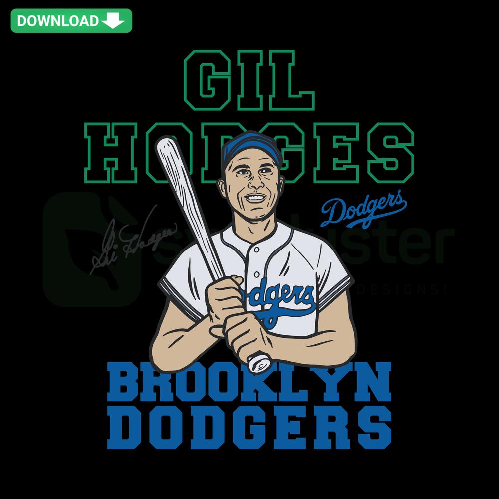 Gil Hodges Signature Dodgers SVG, Printable Digital Download, Los Angeles Dodgers Fan Art, Sports SVG Files, Instant Download