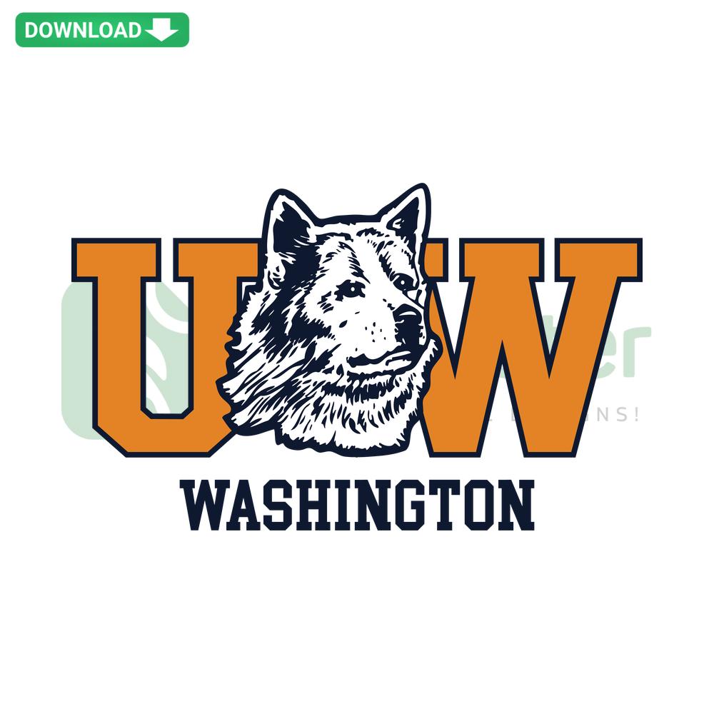 University Of Washington Huskies Football High-Quality SVG Design featuring team logo, perfect for sports crafts and apparel.