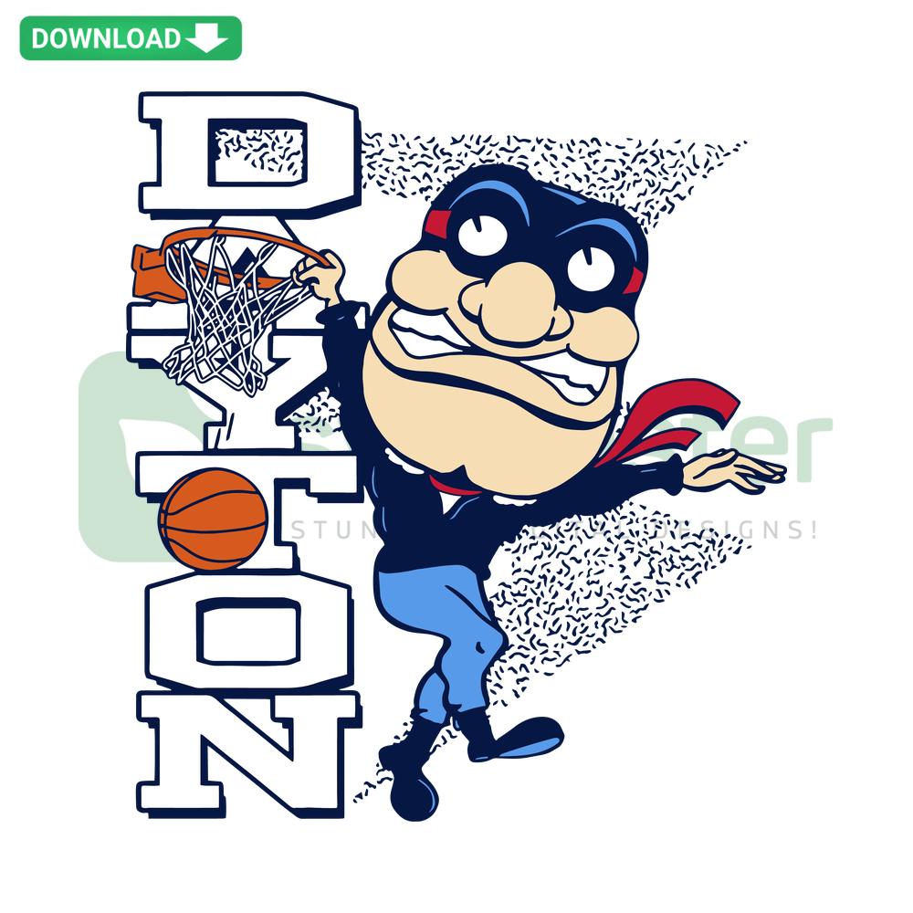 University Of Dayton Flyin NCAA Basketball SVG, Instant File Download, sports logo design, vector illustration for designers.