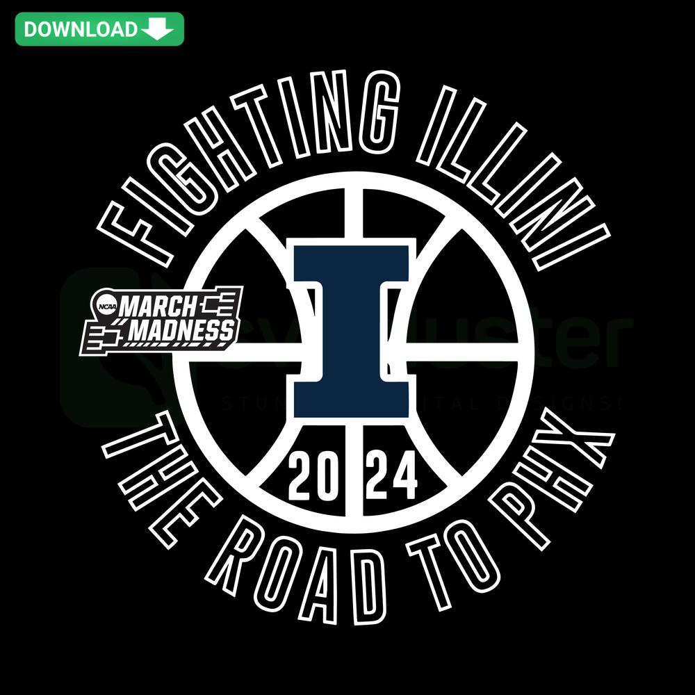 Illinois MBB Road to Phx Basketball SVG, NCAA 2023, Printable Digital Download, College Sports Fans, High-Quality SVG File
