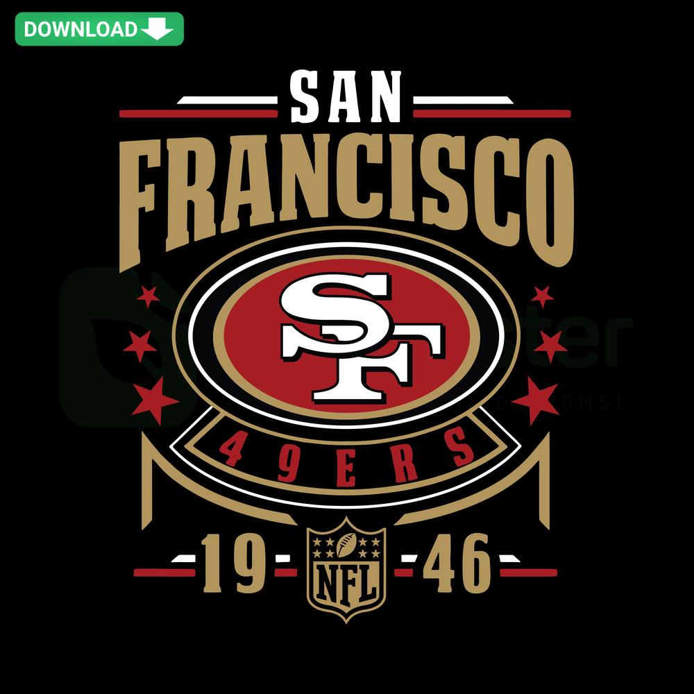 Vintage San Francisco 49ers 1946 SVG, Retro Logo Digital Download, High-Quality SVG Design, Classic 49ers Emblem