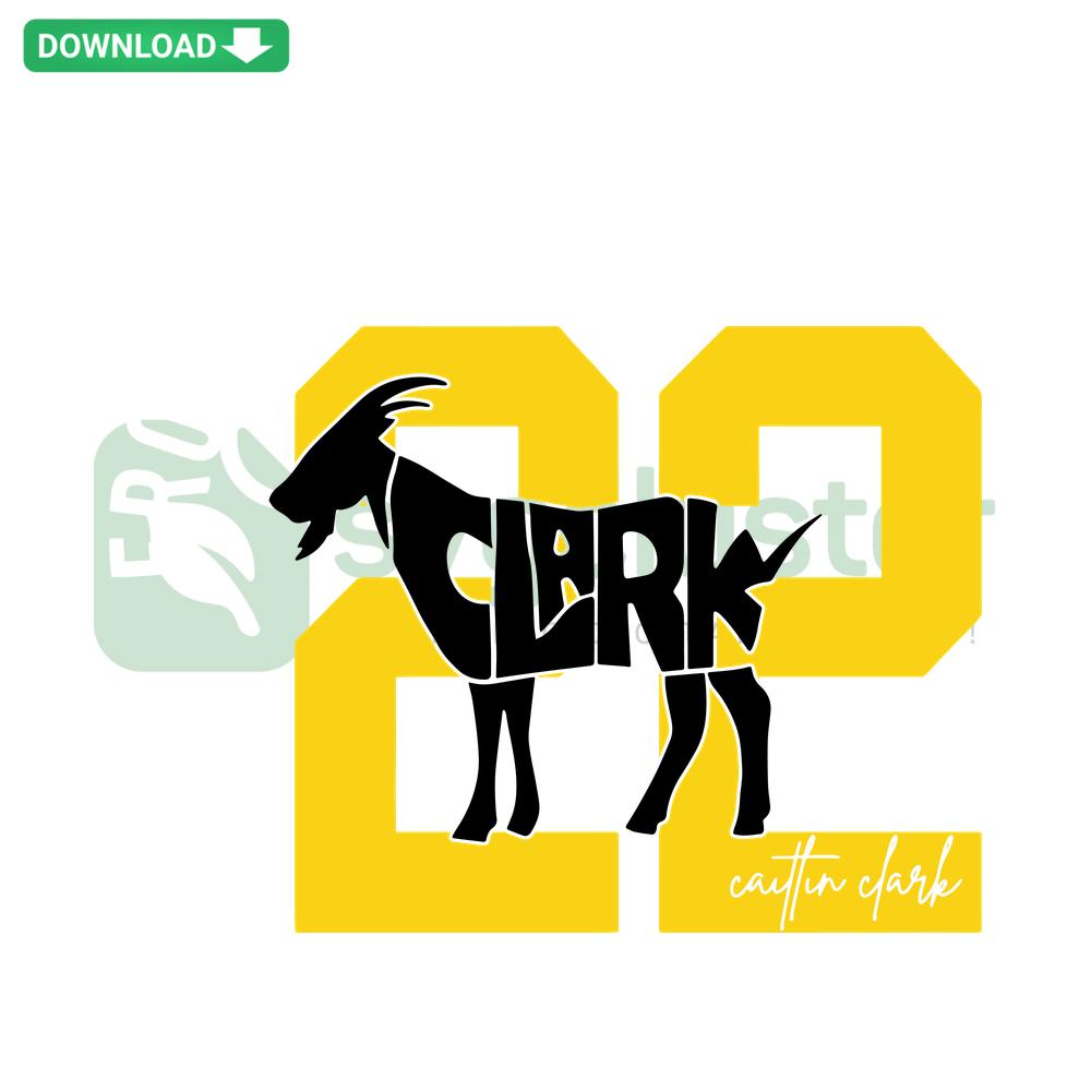 Goat Clark 22 Logo SVG Digital Download, Stylish Goat Design, SVG for Wall Art Decor, Unique Animal Art, Creative Digital Files