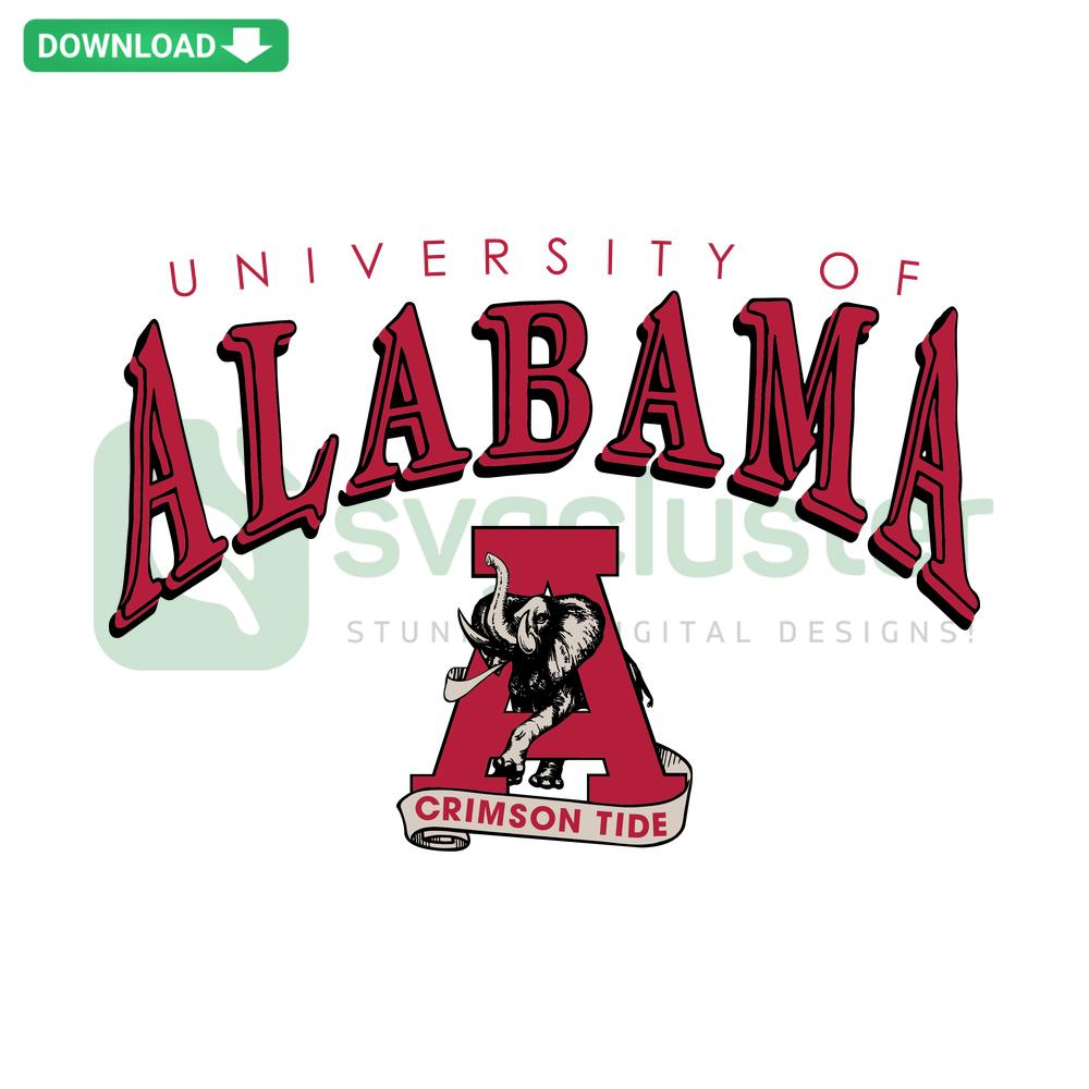 University of Alabama Crimson Tide SVG Collection: Bold team logo designs, perfect for DIY crafts and digital projects.