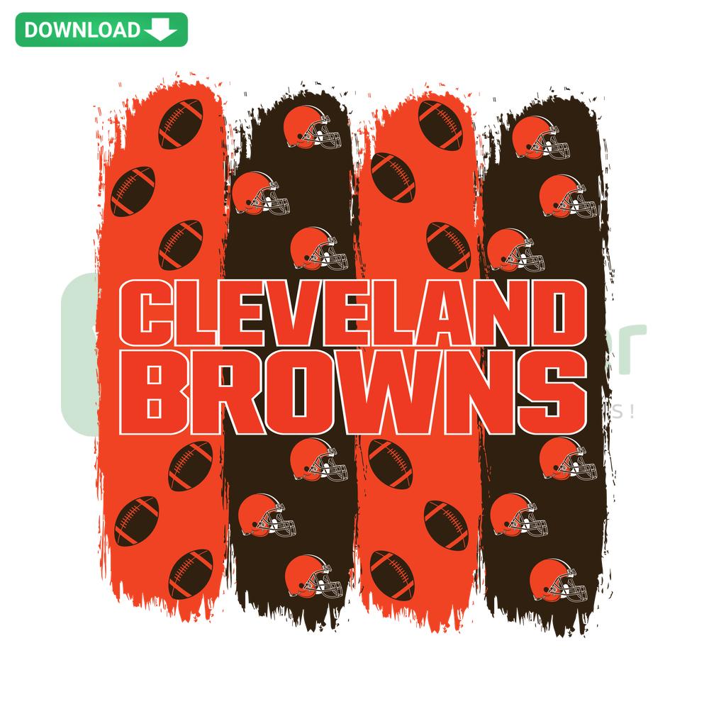 Cleveland Browns Football Pattern SVG Design for T-Shirts, Brown Helmet Motif, Sports Decor, Football Fan SVG, Cricut Cut Files.