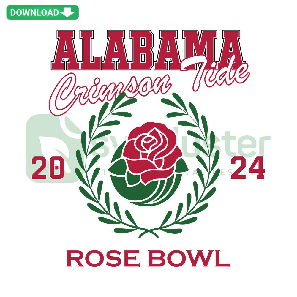 Alabama Crimson Tide Rose Bowl 2024 SVG, football design, editable vector files for digital crafts, fan merchandise