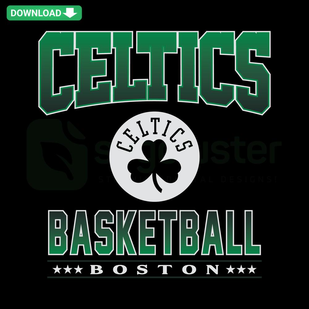 Boston Celtics NBA SVG Download: High-Quality SVG of Star Player with Team Logo. Perfect for DIY Crafts & Basketball Fans.