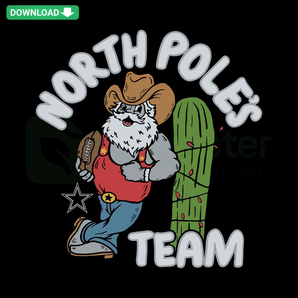 Dallas Cowboys Christmas North Poles SVG, Premium Digital Download, Ideal for Designers, Festive Holiday Football Graphics