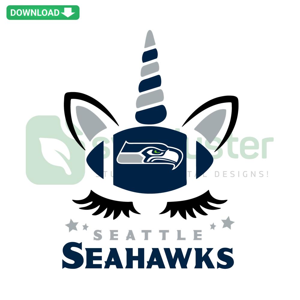 Seattle Seahawks Unicorn SVG Cricut Download, Custom Design, NFL Team Colors, Whimsical Unicorn, Cut File for Crafts