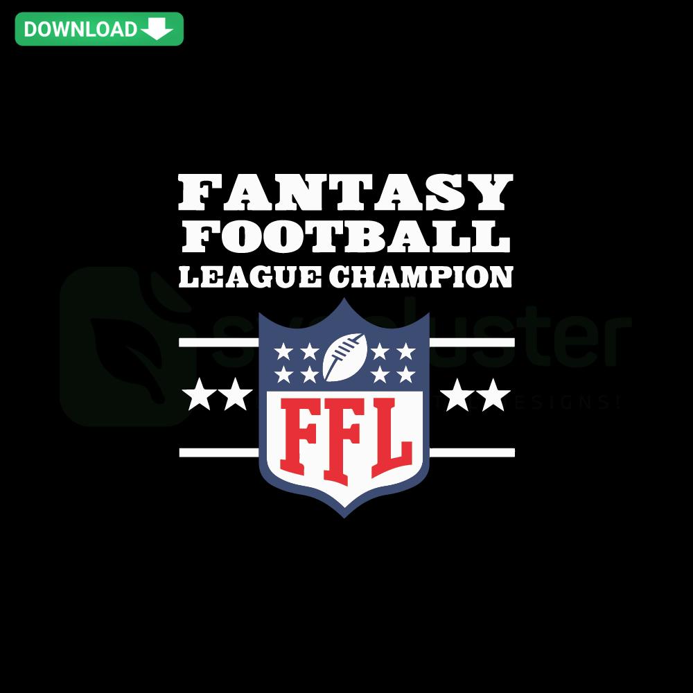 FFL Champion SVG Design for Cricut & Silhouette: Fantasy Football League Trophy, Star Graphics, Ideal for Custom DIY Projects.