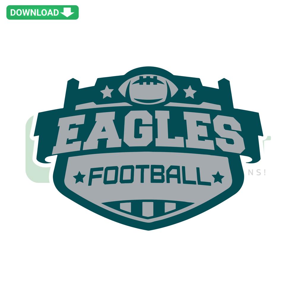 Eagles Football SVG for Cricut, editable download with vibrant eagle motif and bold text, perfect for crafting and personalization.