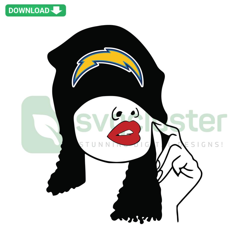 Los Angeles Chargers Fangirl SVG Vector Graphic, sports team logo, customizable digital download for Cricut, DIY crafts.