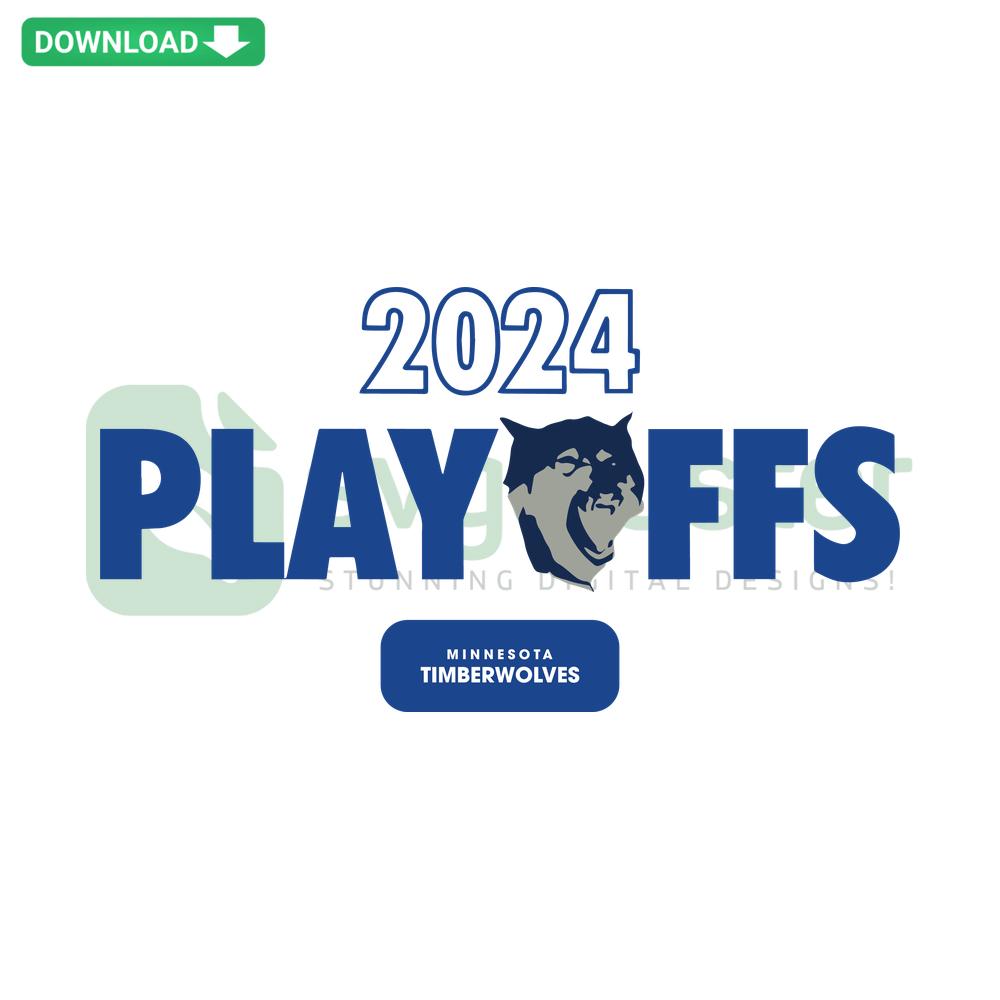 Minnesota Playoffs 2024 NBA Basketball SVG, high-resolution digital file featuring team logo and playoff-themed graphics.