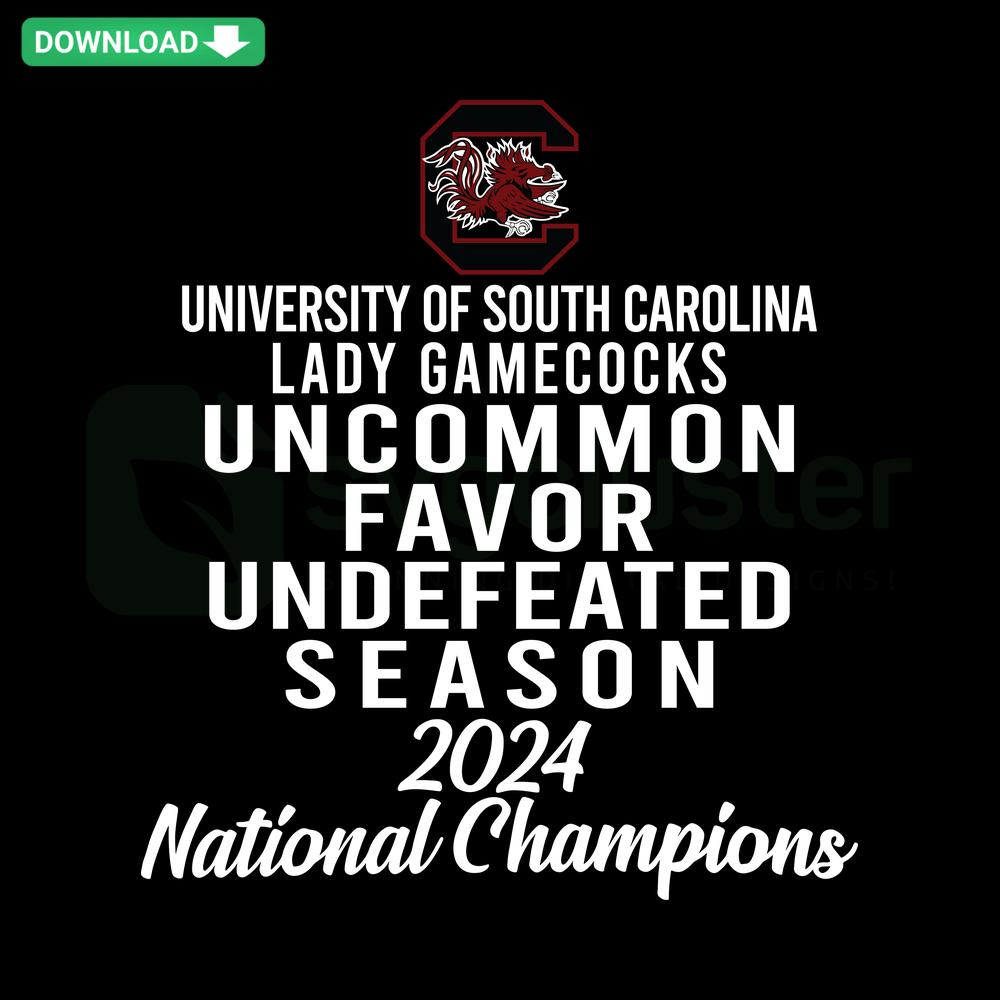 University of South Carolina Lady Gamecocks Uncommon Favor SVG, featuring bold team logo and mascot clip art for versatile design use.