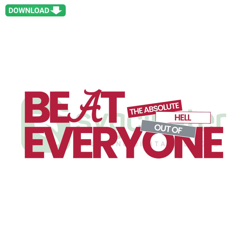 Alabama Crimson Tide Beat Everyone SVG Design, Instant Download, Digital File, Sports Logo, College Football Art
