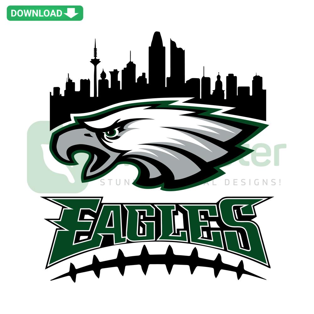 Eagle Head Philadelphia Football SVG: Detailed, Editable Design for Digital Download, Perfect for DIY Projects & Crafts