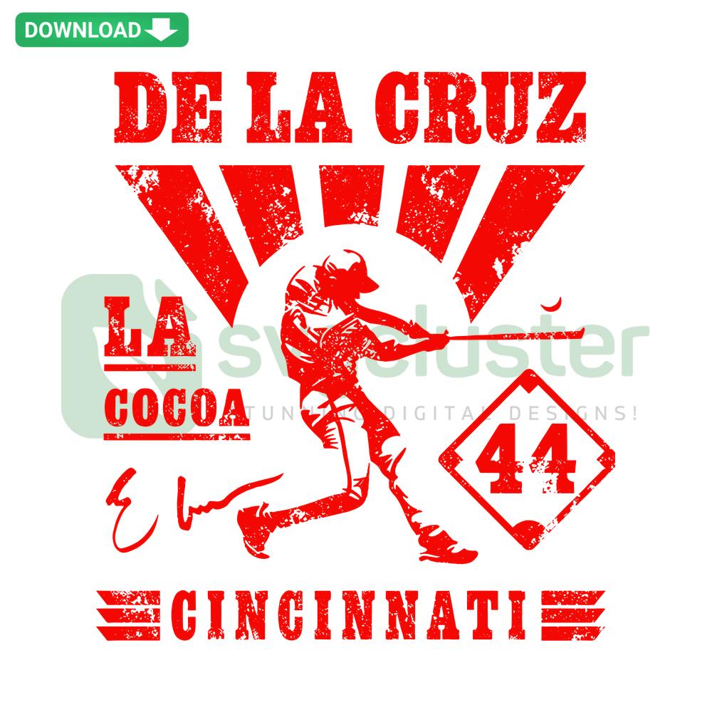 Elly De La Cruz Cincinnati Reds Baseball SVG, vibrant digital design files for instant download. Perfect for sports enthusiasts.