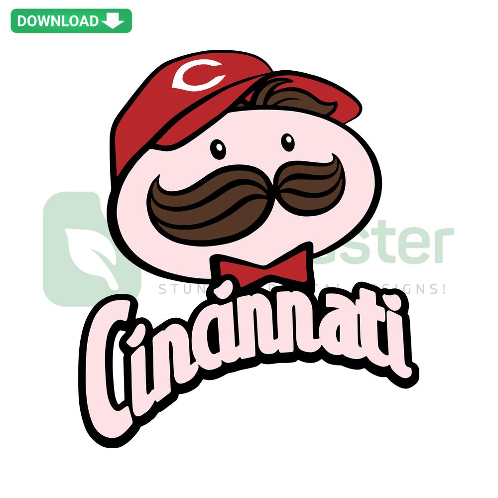 Mr Cincinnati Potato Chip Baseball SVG Digital Download - Cartoon potato character in baseball gear SVG, perfect for crafting projects.