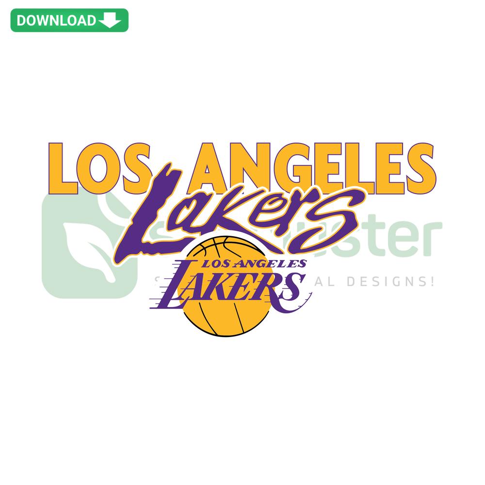Los Angeles Lakers NBA Team SVG Digital Download, iconic Lakers logo design, instant digital graphics, high-quality vector art.