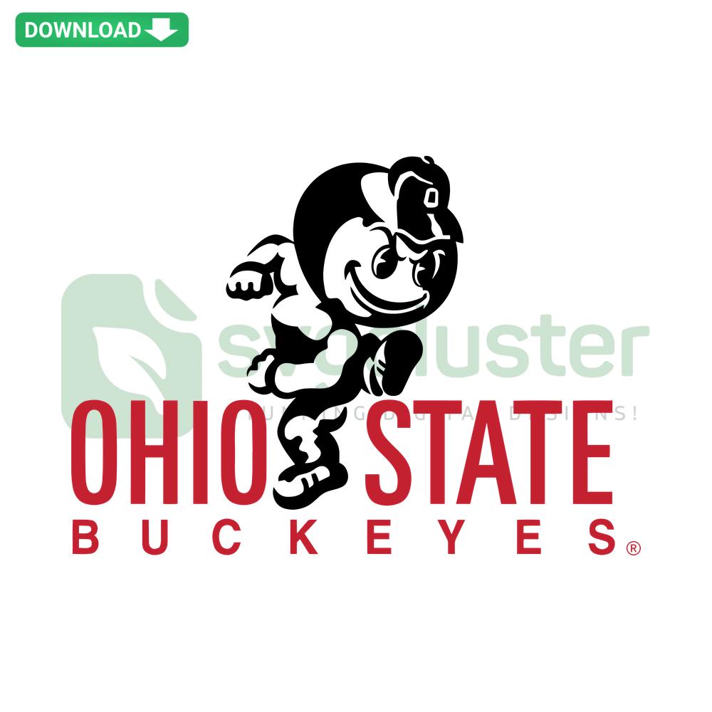 Ohio State Buckeyes Logo SVG, Editable Cricut Download, Red O with Buckeye Leaf, College Football Team Logo, Vector Graphic