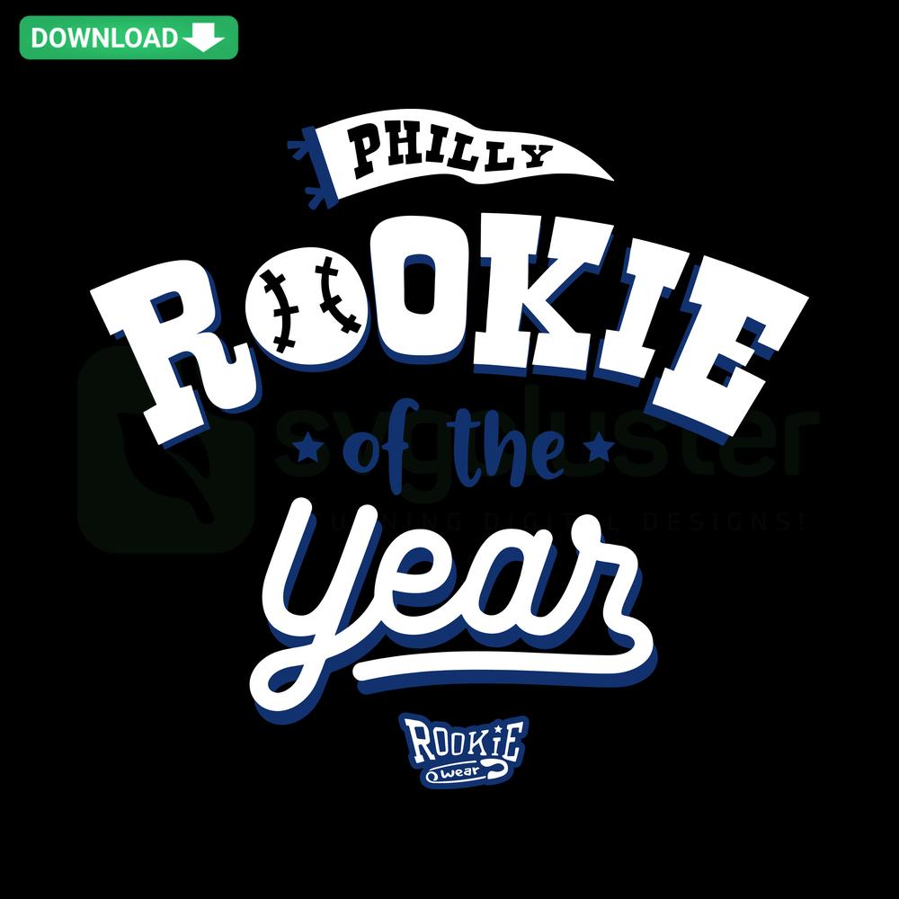 Philadelphia Rookie of the Year SVG, Baseball Themed Digital Download, Printable Design for Crafts and DIY Projects