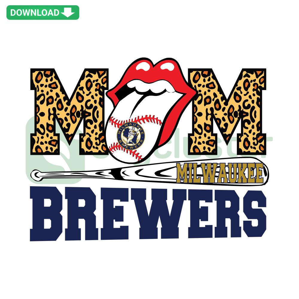 Milwaukee Brewers Mom SVG Design with Team Logo for Cricut Craft Projects, Perfect MLB Fan Gift, Downloadable SVG Template.