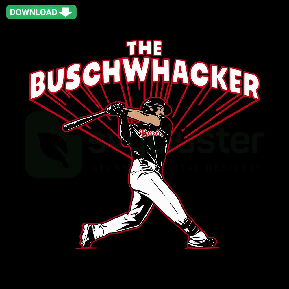 Michael Busch Buschwhacker Chicago Cubs SVG design, high-res digital download, vibrant team graphics, perfect for crafting projects.