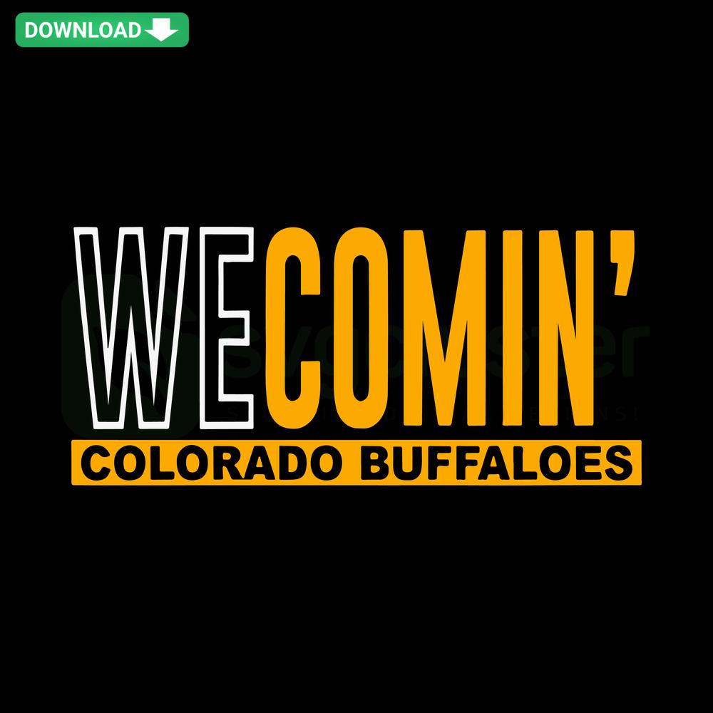 Vintage Colorado Buffaloes SVG File for Wall Art, We Comin Design, Ideal for Crafting and Cutting, Collegiate Style Graphic