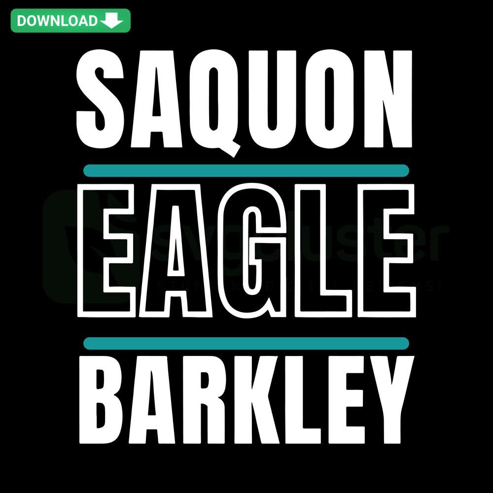 Eagle Barkley Philadelphia Football SVG Design: High-quality digital download featuring Saquon-themed Philadelphia football motif.