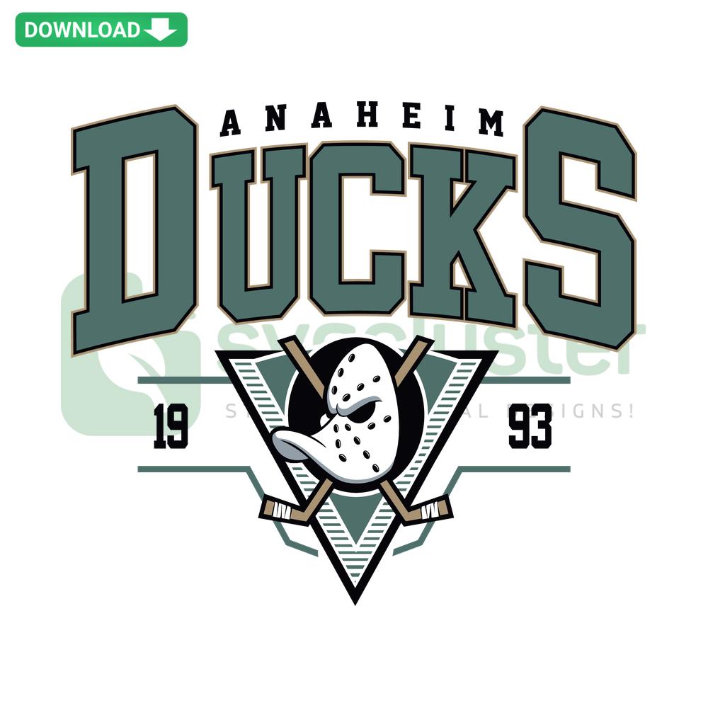 Vintage Anaheim Ducks Hockey Team SVG Download, High-Quality Logo Design, Digital Clipart for Crafting and Merchandise.