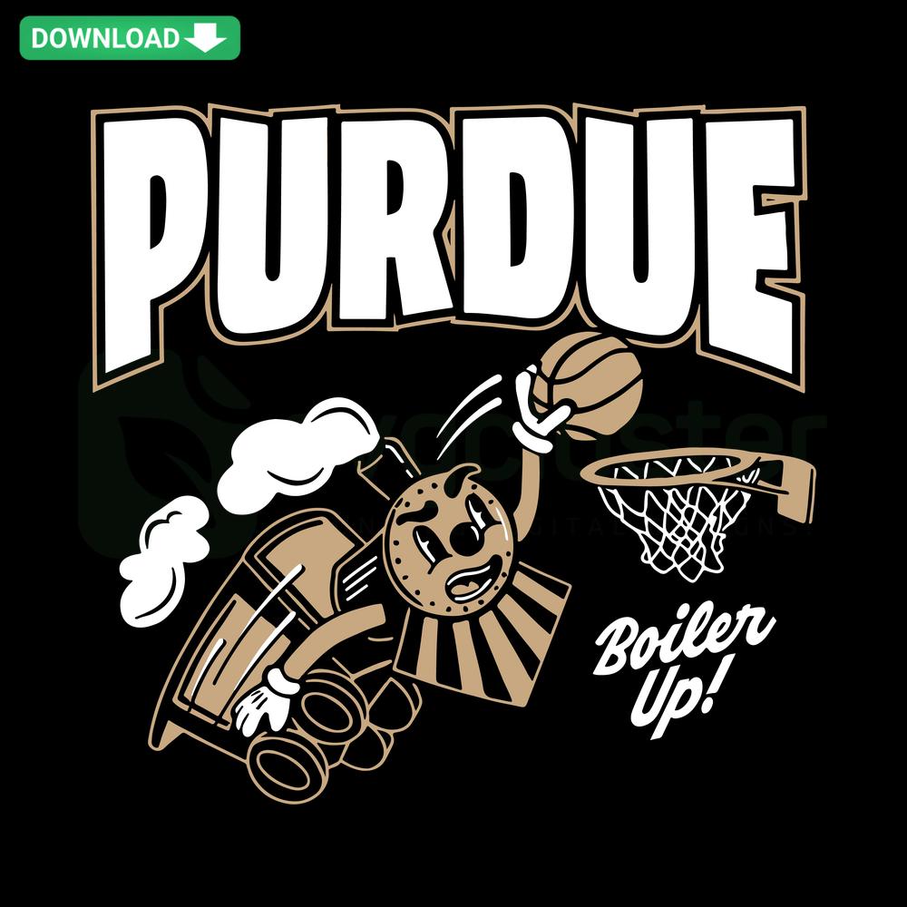 Purdue Boilermaker Basketball Boiler Up SVG Digital Download, Instant Designer File, Purdue Logo, Gold and Black Sports Design