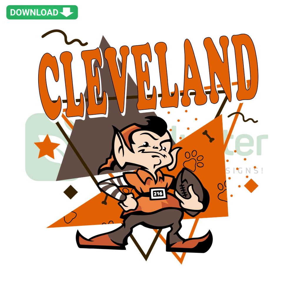 Cleveland Browns Elf Mascot SVG, Brownie the Elf Design, Vector Art for Designers, Browns SVG Design Resources