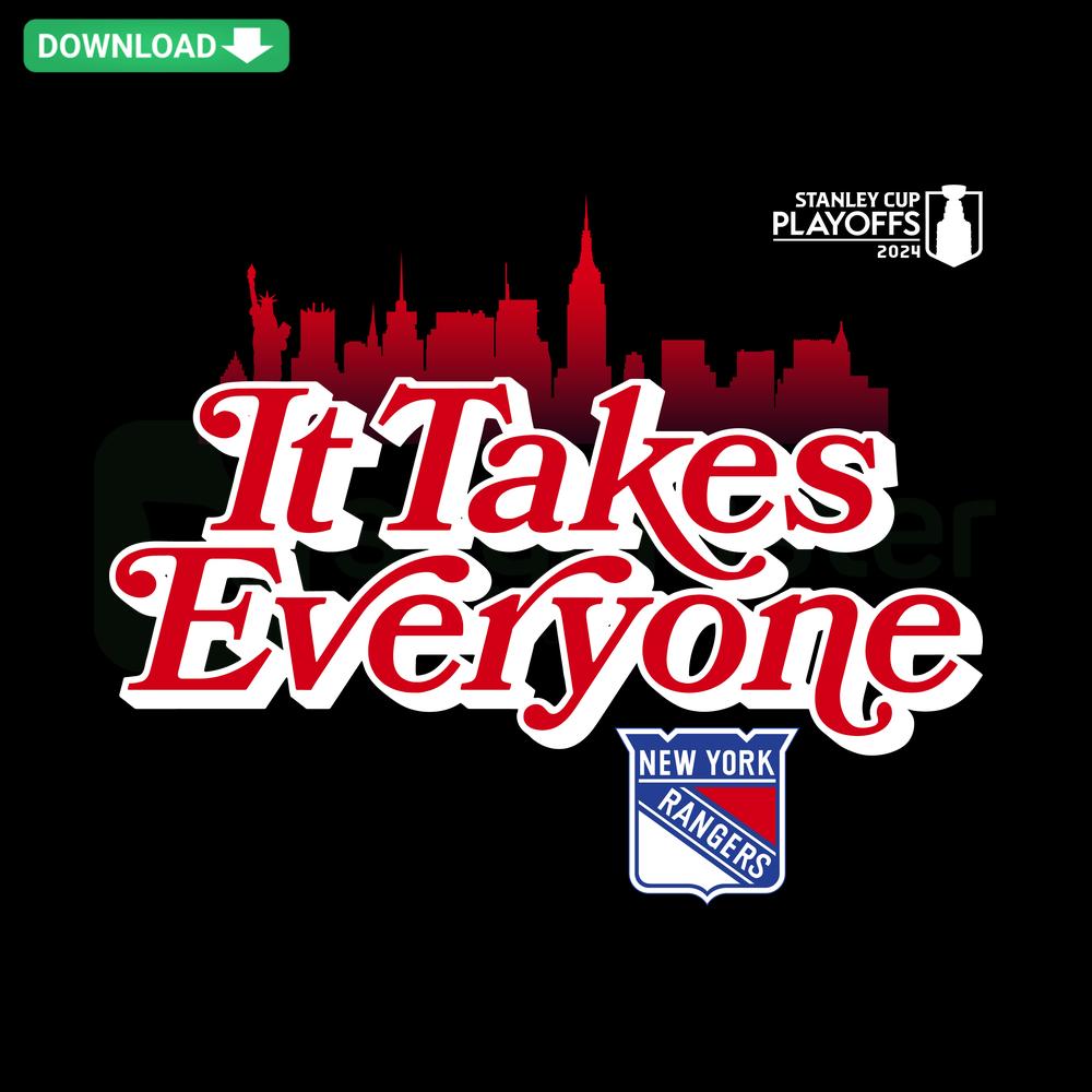 Editable New York Rangers 2024 Stanley Cup Playoffs SVG, perfect for digital crafting and fan projects. Download now!