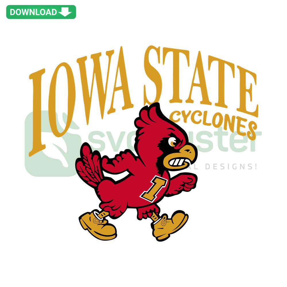 Iowa State Cyclones Mascot SVG Template, College Team Design for Cricut, NCAA Sports Logo, Cyclones DIY Craft Graphic