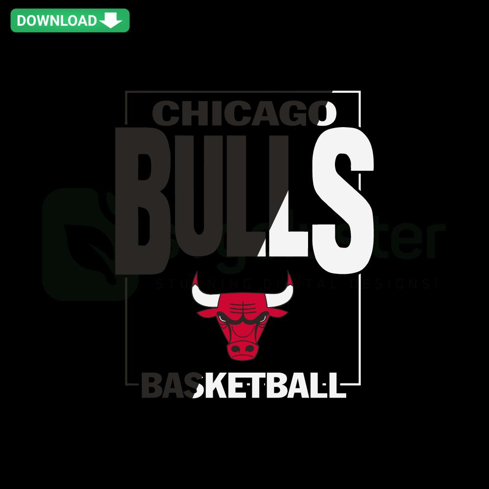 Chicago Bulls NBA Vintage SVG Digital Download, retro basketball logo, SVG file collection, nostalgic Bulls design.