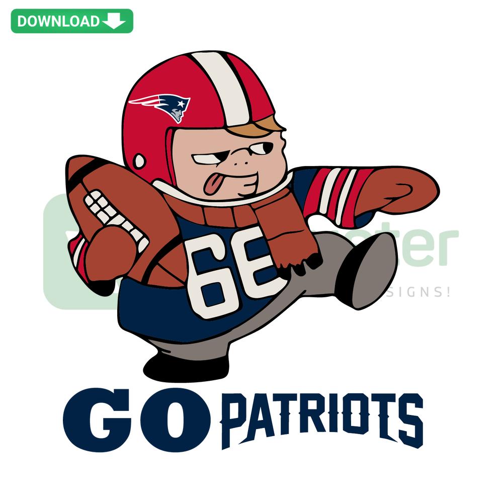 Go New England Patriots SVG Digital Download - Football-themed card template design, perfect for Cricut enthusiasts and Patriots fans.