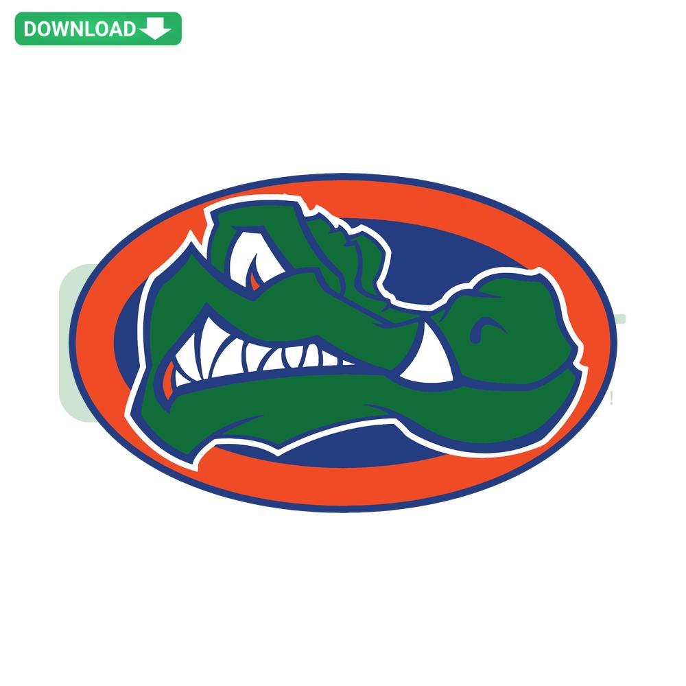 Florida Gators Football Logo SVG Digital Download, High-Resolution Files; Iconic Gator head design, perfect for sports merchandise.