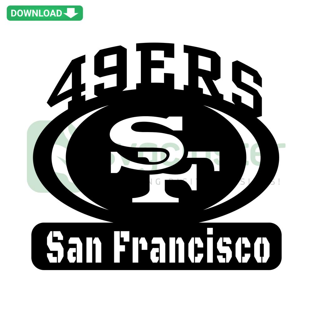 San Francisco 49ers Football SVG for Cricut, Scrapbooking; bold red and gold design with iconic helmet and logo.