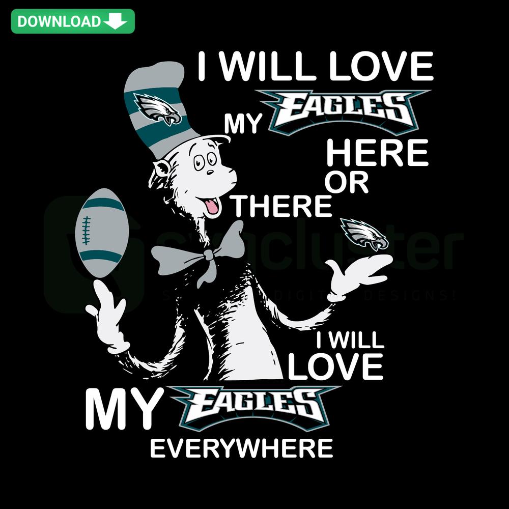 Dr Seuss Philadelphia Eagles SVG: Fun digital design for crafts, features iconic style elements and team logo. Printable download.