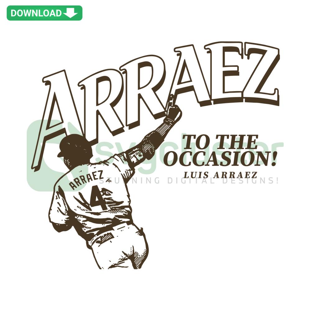 Luis Arráez San Diego Padres Baseball SVG, Premium Digital Graphic, featuring team colors, dynamic design, perfect for fan projects.