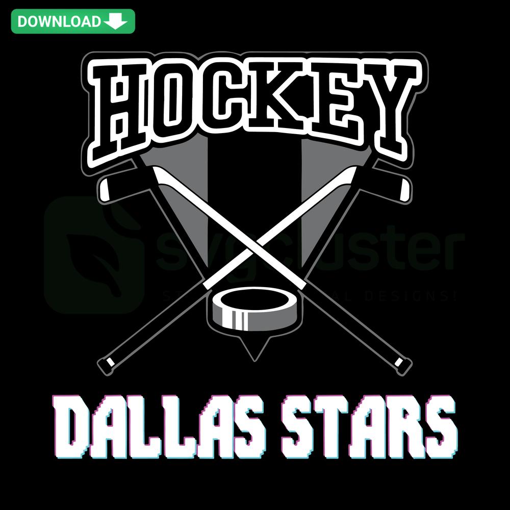 Dallas Stars Hockey NHL Team SVG Logo Green White Black, Digital Download, Instant File for Designers, Sports Vector Design.