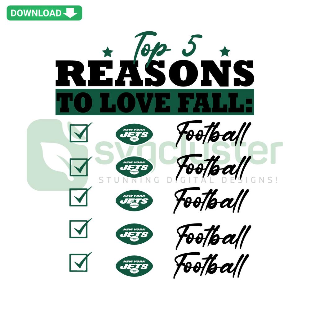 Fall New York Jets SVG Design: Top 5 Reasons to Love, Instant Download for Designers, Football, Seasonal, NFL, Graphic Art