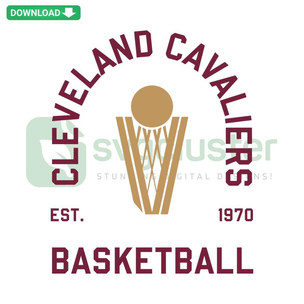 Cleveland Basketball 1970 SVG, vintage NBA team illustration, ideal for Cricut templates, retro sports graphics design.