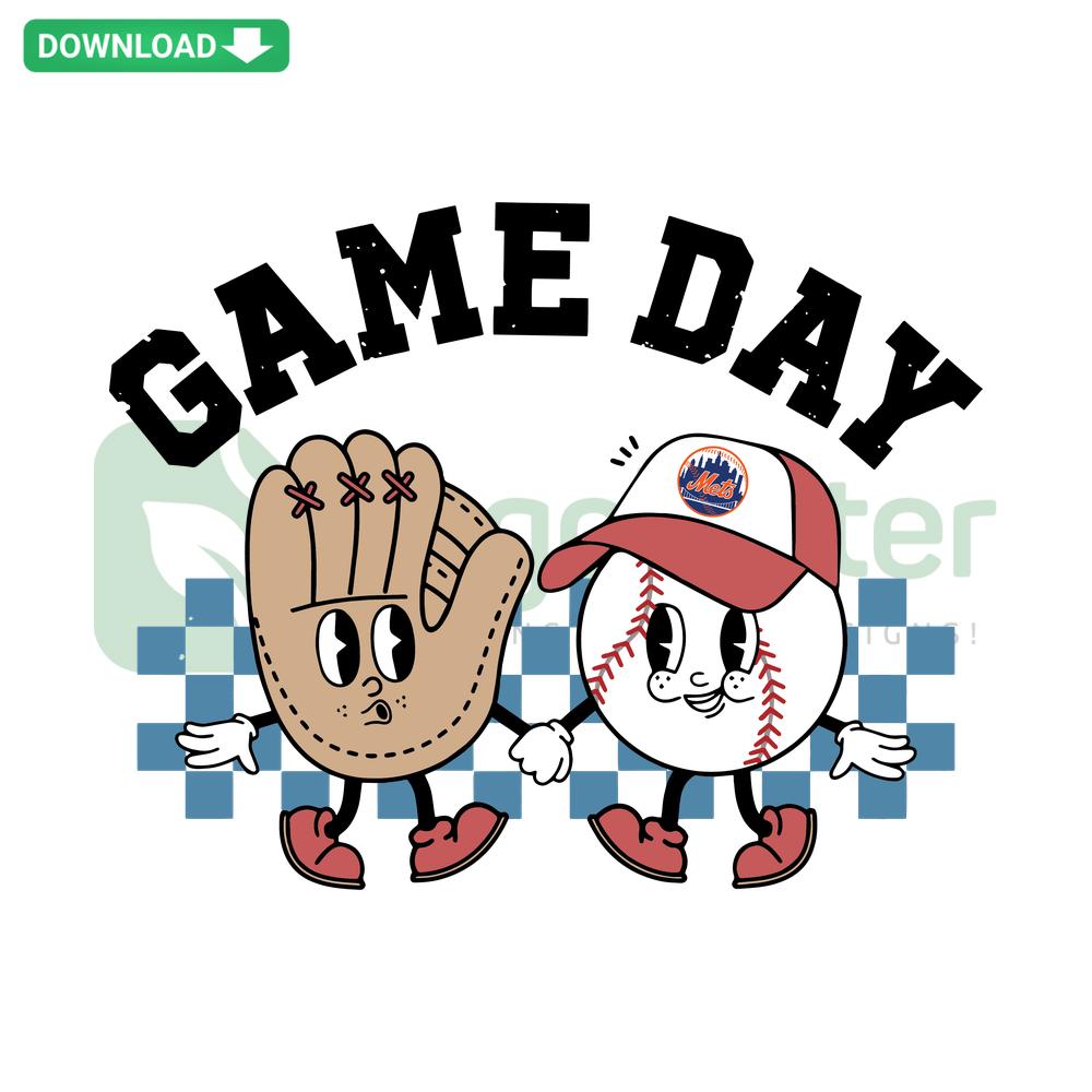 New York Mets Baseball SVG Collection: Includes Game Day-themed digital designs; perfect for crafting sports fan merchandise.