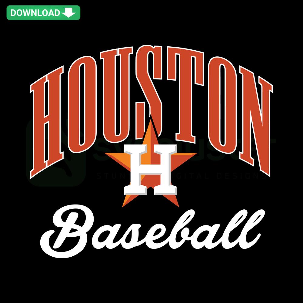 Houston Astro Baseball SVG: Instant Cricut Design, Orange Blue Team Logo, Digital Download, Perfect for Fans, Craft Projects