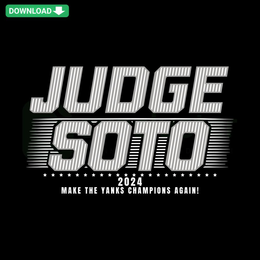 NY Yankees Baseball Judge Soto SVG, SVG Cut Files; bold design with Yankees logo, baseball elements for crafting projects