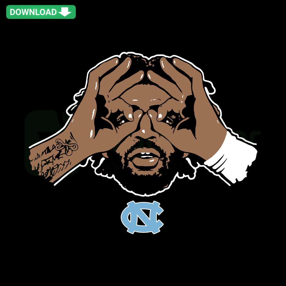 UNC Basketball R J Davis Goggles SVG, NCAA Digital Download, Custom SVG File, Blue White Goggles Design, Sports Cut File